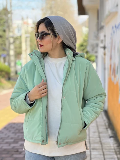 کاپشن کلاهدار ناز