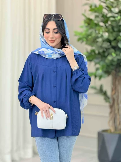 شومیز پیله دار آستین کش