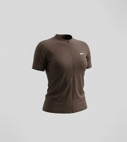 تیشرت ورزشی زنانه تمام زیپ نایک
