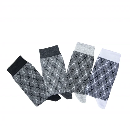 جوراب ساق بلند طرحدار مردانه مدل me3663