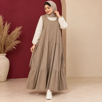 سارافون بلند چین‌دار مدل ماهورا کد 6071