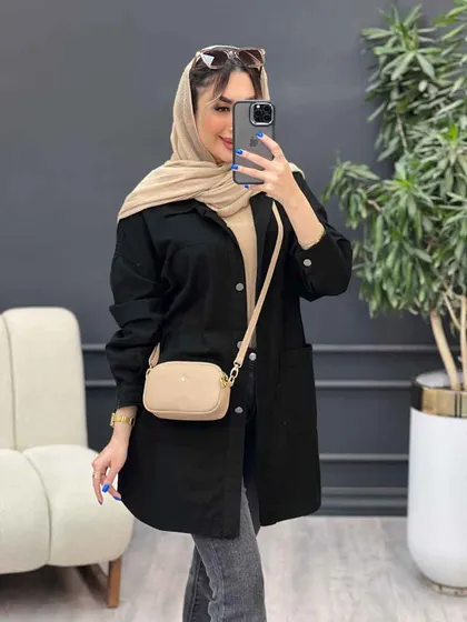 مانتو دو جیب برش‌دار سرو