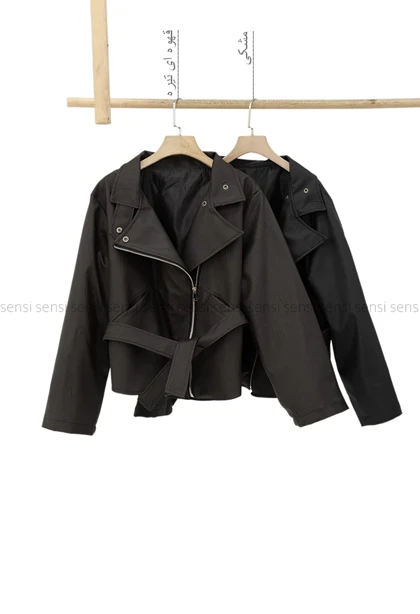 بایکر چرم یقه ایستاده کد1004884