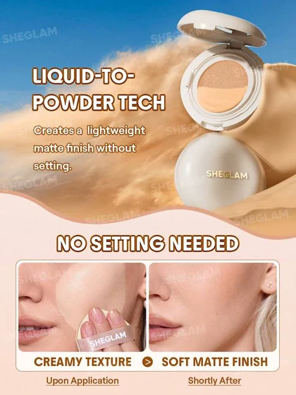 کرم پودر کوشن شیگلم مدل Lock & Go Long-Lasting Cushion Foundation