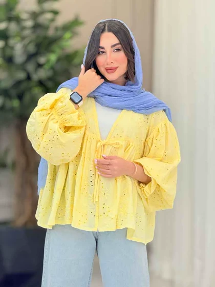 مانتو طرح گل چین‌دار 6749