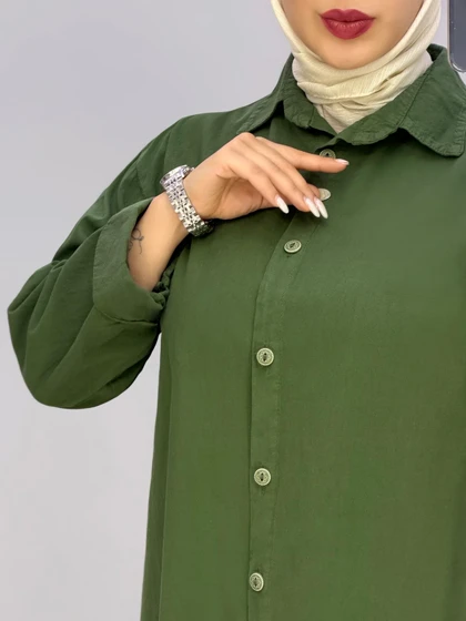 شومیز مانتویی لینن جیلان کد 20145513
