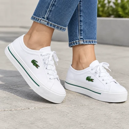 کفش اسپرت زنانه مدل LACOSTE سفید