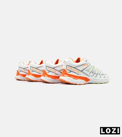 کفش کتانی بزرگ پا سفید نارنجی سالومون Salomon X ULTRA