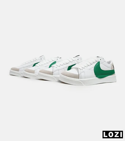 کفش نایک مردانه و زنانه سفید سبز Nike Blazer Low 77 Jumbo مدل 5607