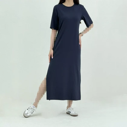 پیراهن بلند زنانه یقه گرد H&M