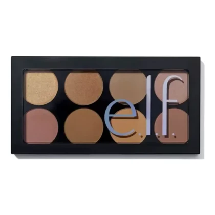 پالت صورت ای.ال.اف مدل Precious Gems شامل برنزر، رژگونه و هایلایتر با جلوه طبیعی، مناسب انواع پوست