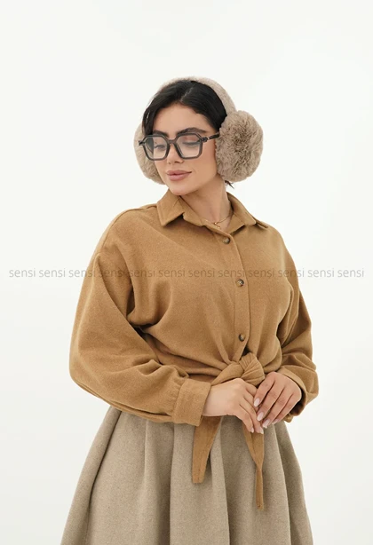 شومیز فوتر موهر جلو گره‌ای کد1004410