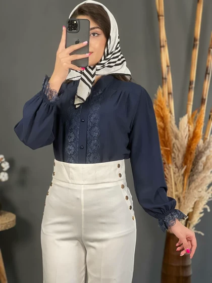 شومیز الیزه جلو گیپور 1139