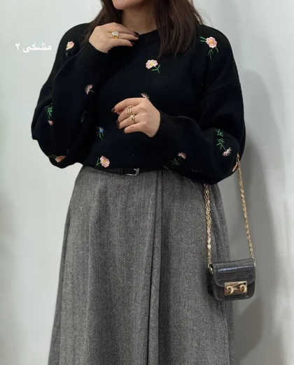 پلیور بافت ترک گلدوزی گلرخ