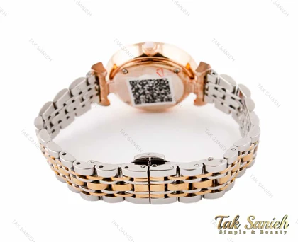 ساعت امپریو آرمانی زنانه دورنگ طلایی صفحه طوسی زیرثانیه Armani-7994-L