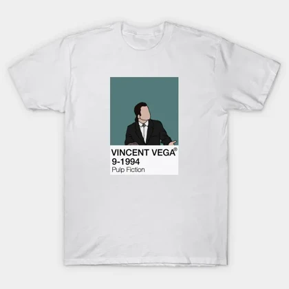 تیشرت کلاسیک داستان عامه پسند | تیشرت Pulp Fiction طرح Vincent Vega کد 111957