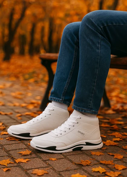 کفش ساق‌دار مردانه EMTO-سفید ویژه