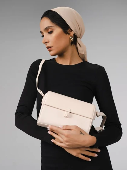 کیف دوشی زنانه چرم مصنوعی بدون دسته دیوید جونز DAVIDJONES