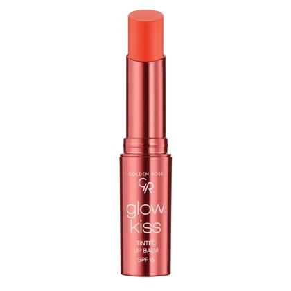 بالم لب جامد گلدن رز مدل Glow Kiss Tinted رنگ Peach Shake شماره 04