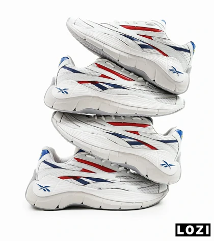 کفش کتانی سفید قرمز آبی مردانه reebok CROSS FIT