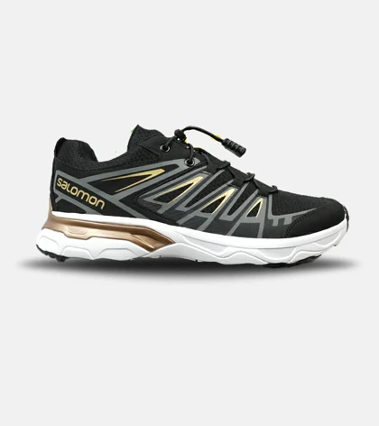 کفش کتانی بزرگ پا مشکی سفید طلایی Salomon X ULTRA