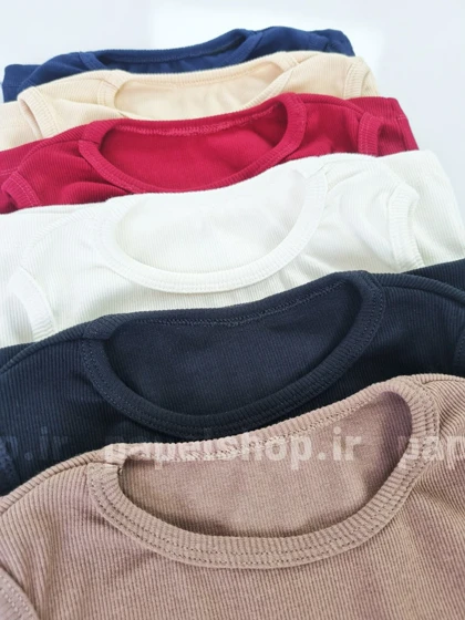 کراپ تاپ کبریتی یقه گرد ساده