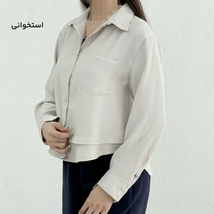 شومیز زنانه سیلک پایین دوبل | آی بولک