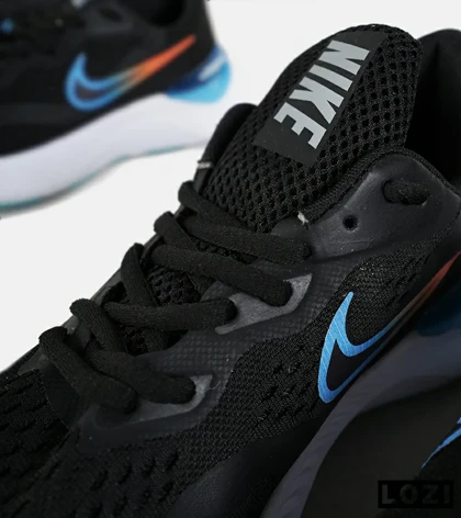 کفش کتانی مردانه و زنانه مشکی نارنجی آبی NIKE zoom X مدل 7150