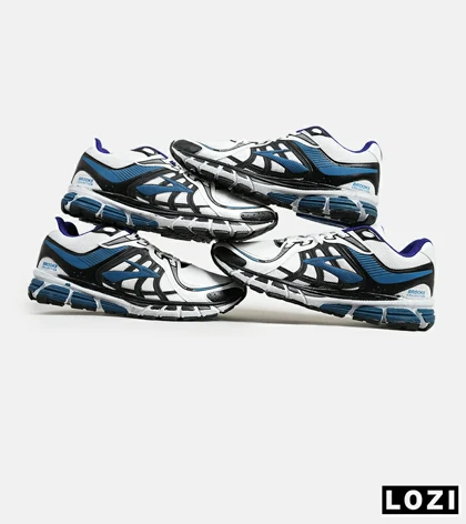 کفش کتانی بزرگ پا سفید آبی مشکی BROOKS adrenaline gts 22