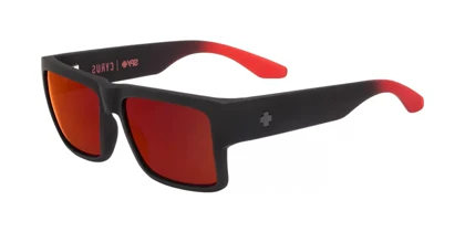 عینک آفتابی اسپای Spy Cyrus Soft Matte Black Red Fade Happy Gray Green W Red Flash