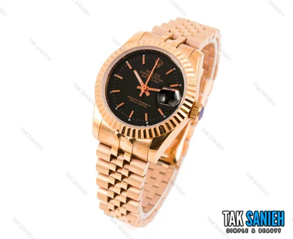 ساعت رولکس زنانه رزگلد مدل دیت جاست Rolex-1588-L