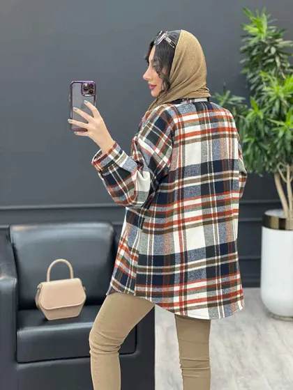 شکت چهارخونه تک جیب