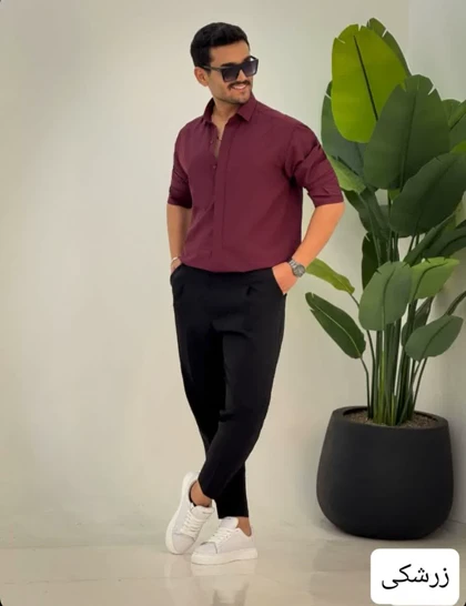 پیراهن پارچه ای ساده_کد4451