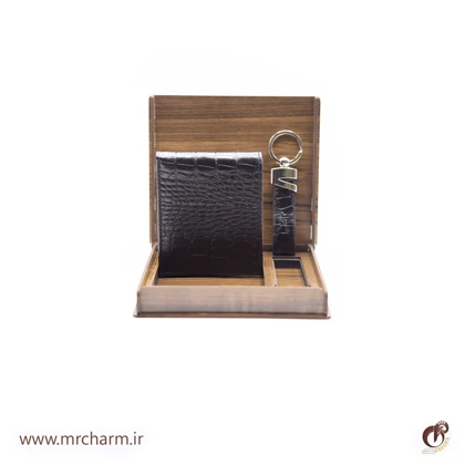 ست چرم کیف پول و جاسوئیچی mrc1318-34