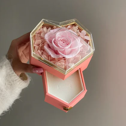 باکس گل لوکس قلب کشویی