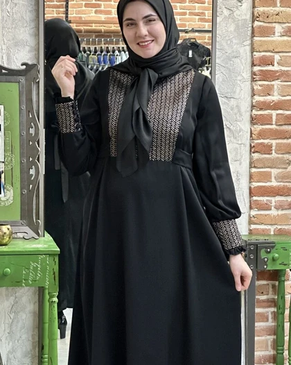 عبا سحر مشکی (گندمی)