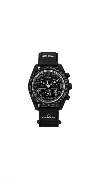 ساعت امگا سواچ ماه مشکی اسنوپی Omega Swatch to the Moon Black