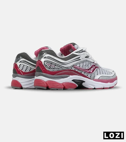 کفش کتانی مردانه و زنانه طوسی صورتی Saucony pro grid omni 9 مدل 8646
