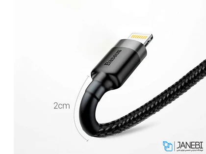 کابل شارژ سریع و انتقال داده لایتنینگ بیسوس Baseus Cafule Lightning Cable 1m 2.4A CALKLF-BG1