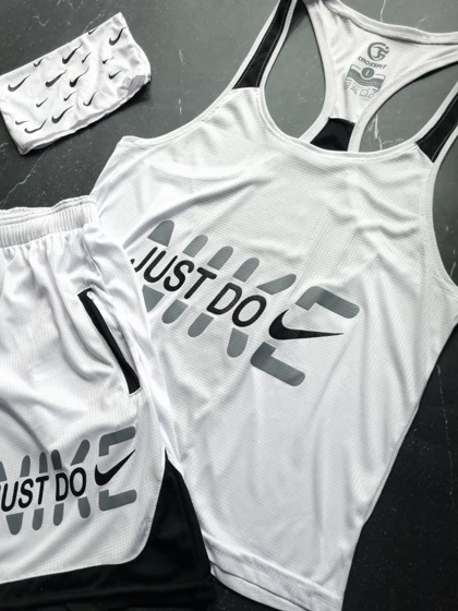 ست رکابی و شلوارک + اسکارف نایکی