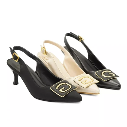 کفش مجلسی زنانه پاشنه‌دار 5 سانت مدل 400932 _ sandal valentino