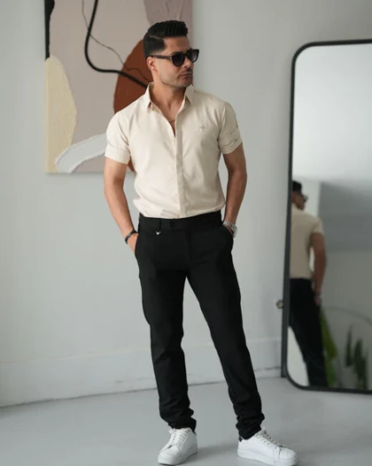 پیراهن مردانه آستین کوتاه دوشین