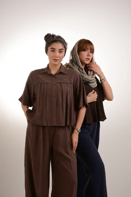 شومیز سیلک پیلی دار