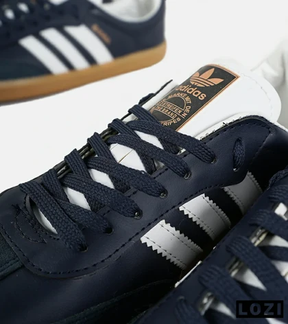 کفش کتانی مردانه و زنانه سامبا سرمه ای سفید ADIDAS Samba مدل 7302