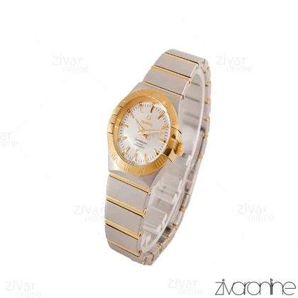 ساعت امگا کانسلیشن زنانه دورنگ طلایی سیلور 103778