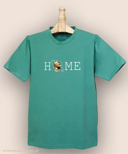 تیشرت مردانه و زنانه اصیل ایرانی طرح کوروش بزرگ ترکیب با HOME