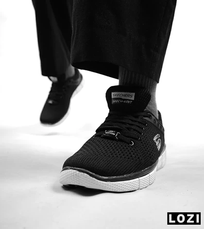 کفش کتانی طبی ورزشی مشکی SKECHERS SKECH-KNIT