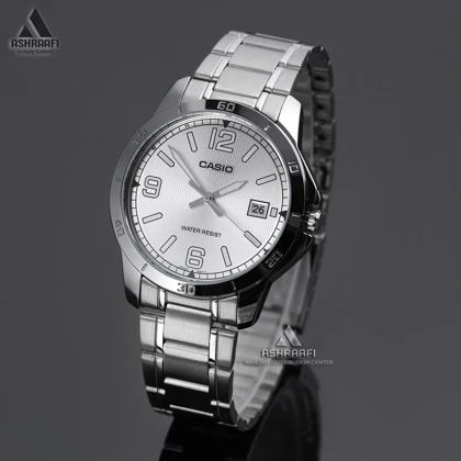 ساعت کاسیو صفحه نقره‌ای Casio MTP-V004D-7B2