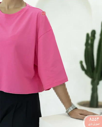 تیشرت کراپ باکسی 8554