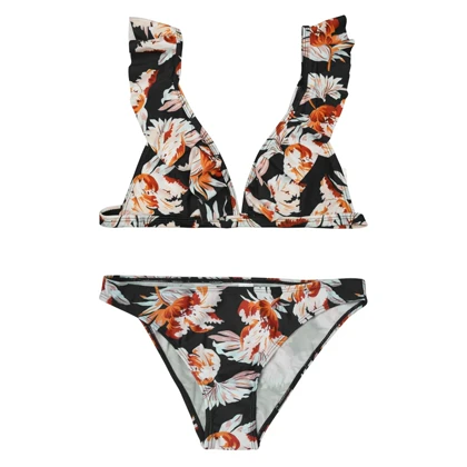 ست بیکینی زنانه مدل Floral-4B0218 مشکی